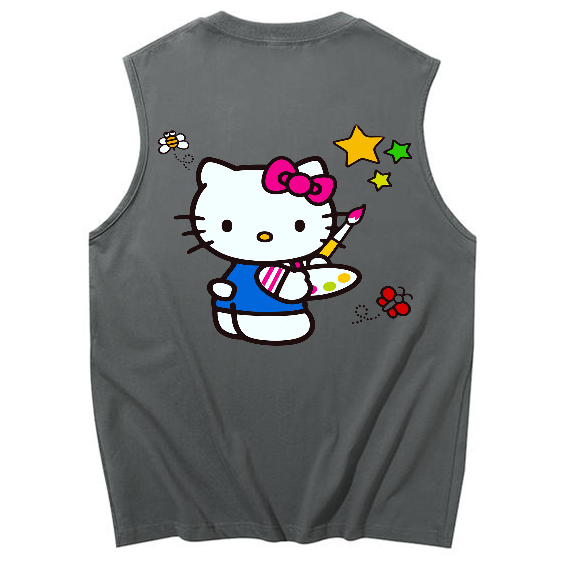 （画像用） Hello Kitty ハローキティ コットン100％タンクトップ（背面プリント）